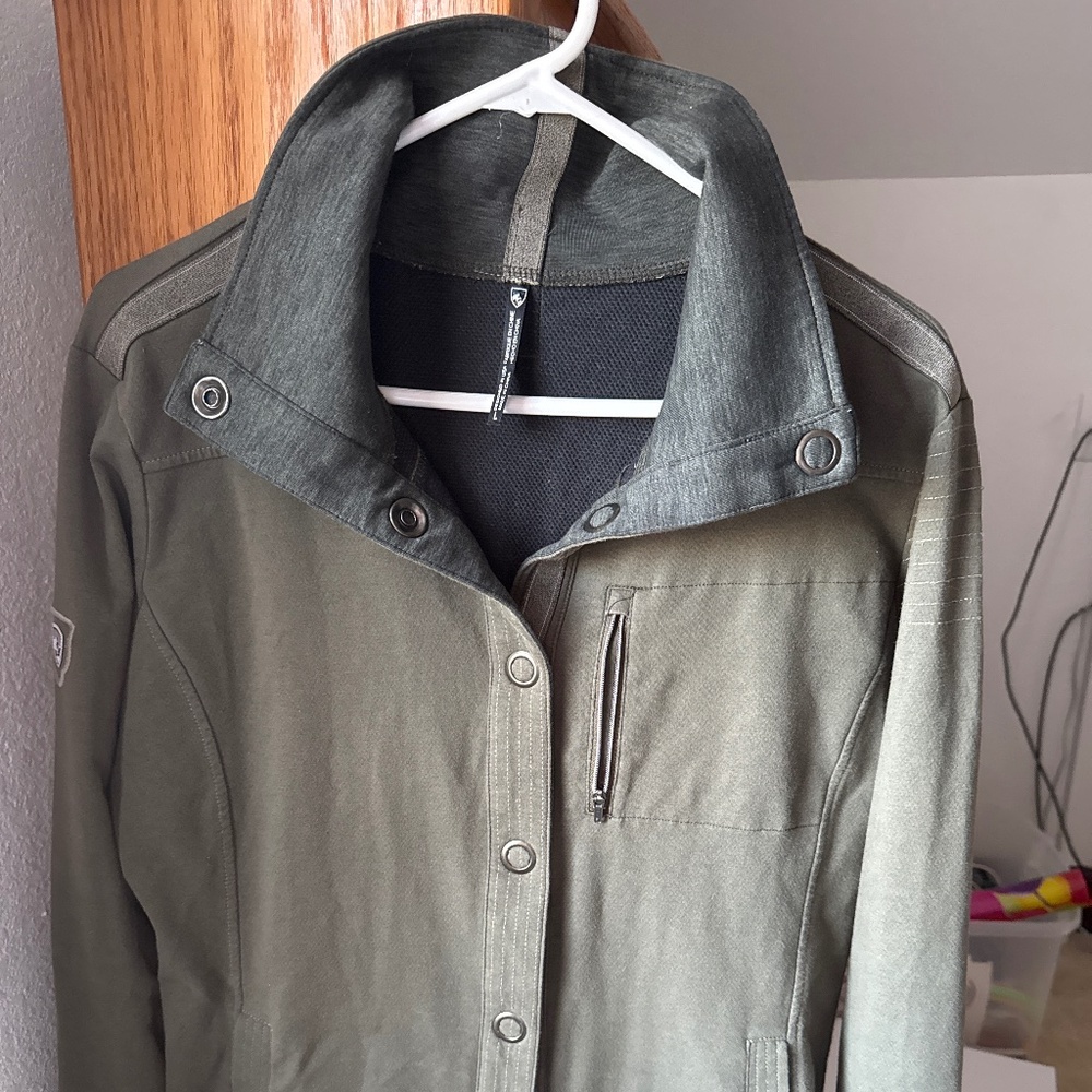Women’s Kühl jacket: military look, size large